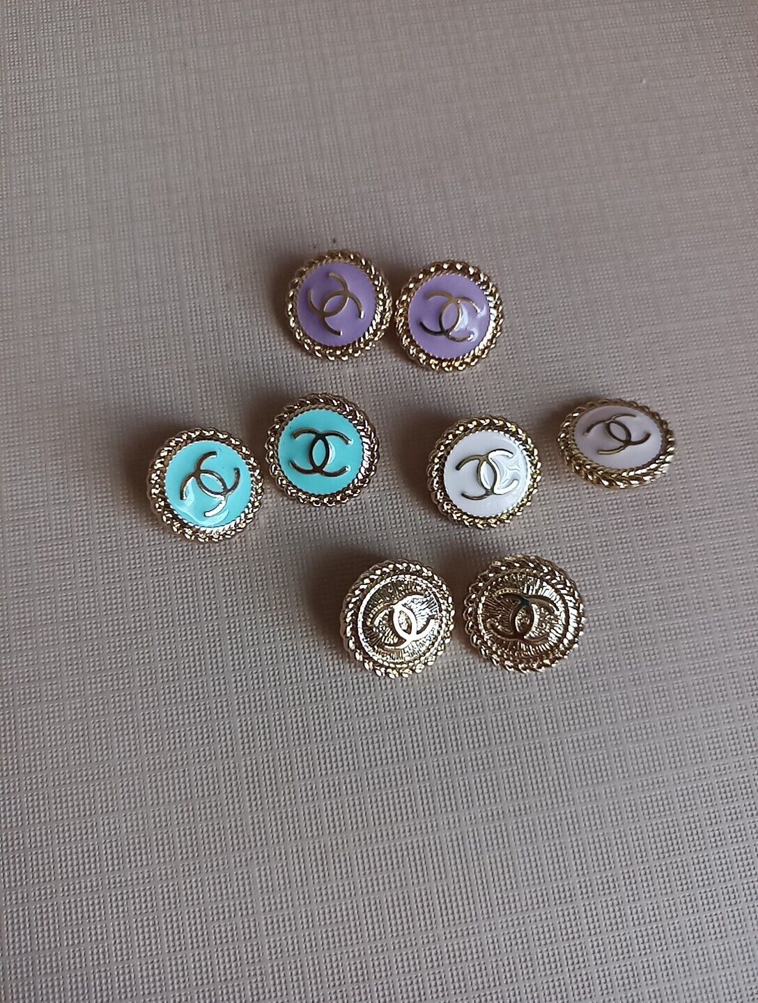 Lot Of 8 16mm Designer Button REPLACEMENT Chanel BUTTON