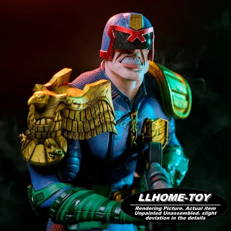 1/8 Judge dredd 3D Print Garage Kit Figure Model Unassemble Unpainted GK