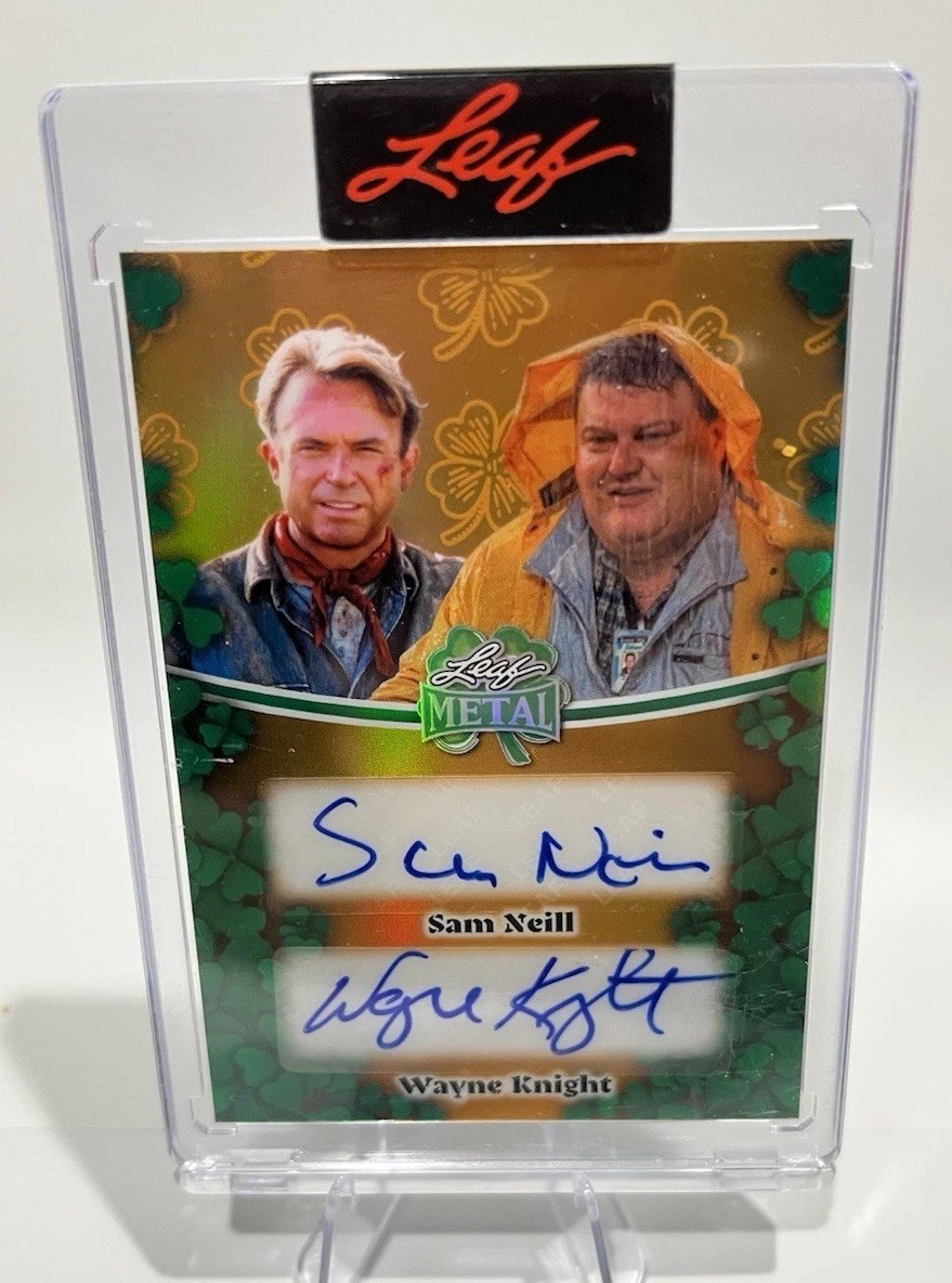 2026 Leaf Metal Jurassic Park Sam Neill Wayne Knight 1/1 Dual Auto Autograph
