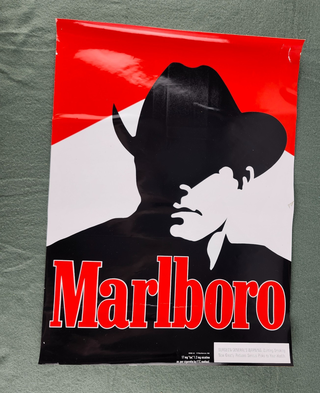 Vintage NOS Marlboro Man Silhouette Decal Sticker Cowboy Display Advertising Vintage NOS Marlboro Man Silhouette Decal Sticker Cowboy Display Advertising