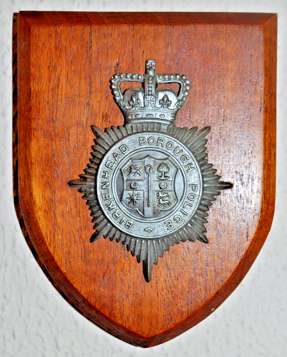 Birkenhead Borough Police plaque shield crest Constabulary