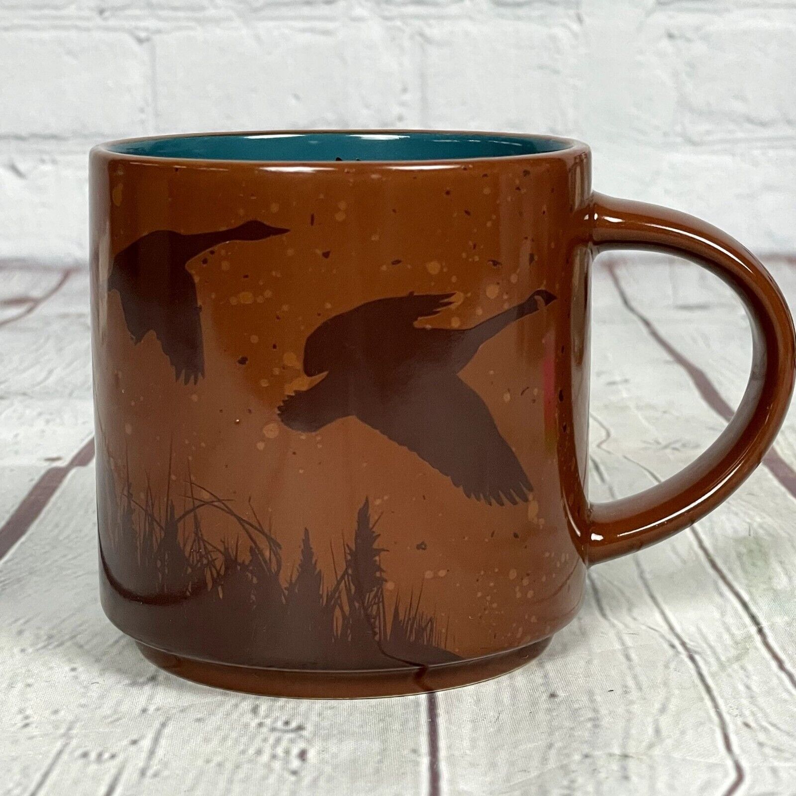 Tim Horton's Coffee Mug Flying Canadian Geese Forest Tea 2017
