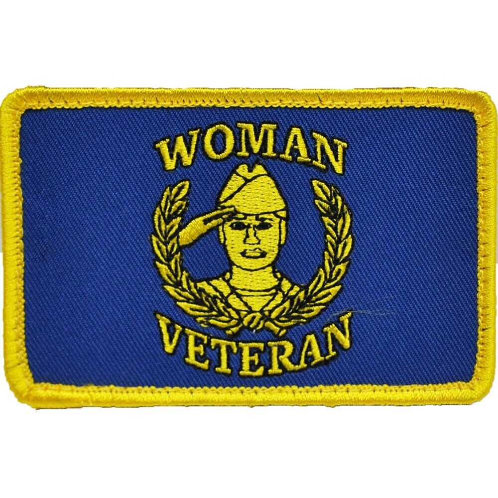 WOMAN VETERAN (V) Embroidered Shoulder Patch (3-1/2\