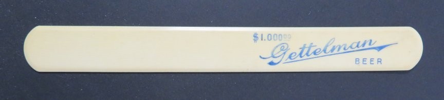 GETTELMAN BEER 1000 FOAM SCRAPER - Milwaukee, Wis