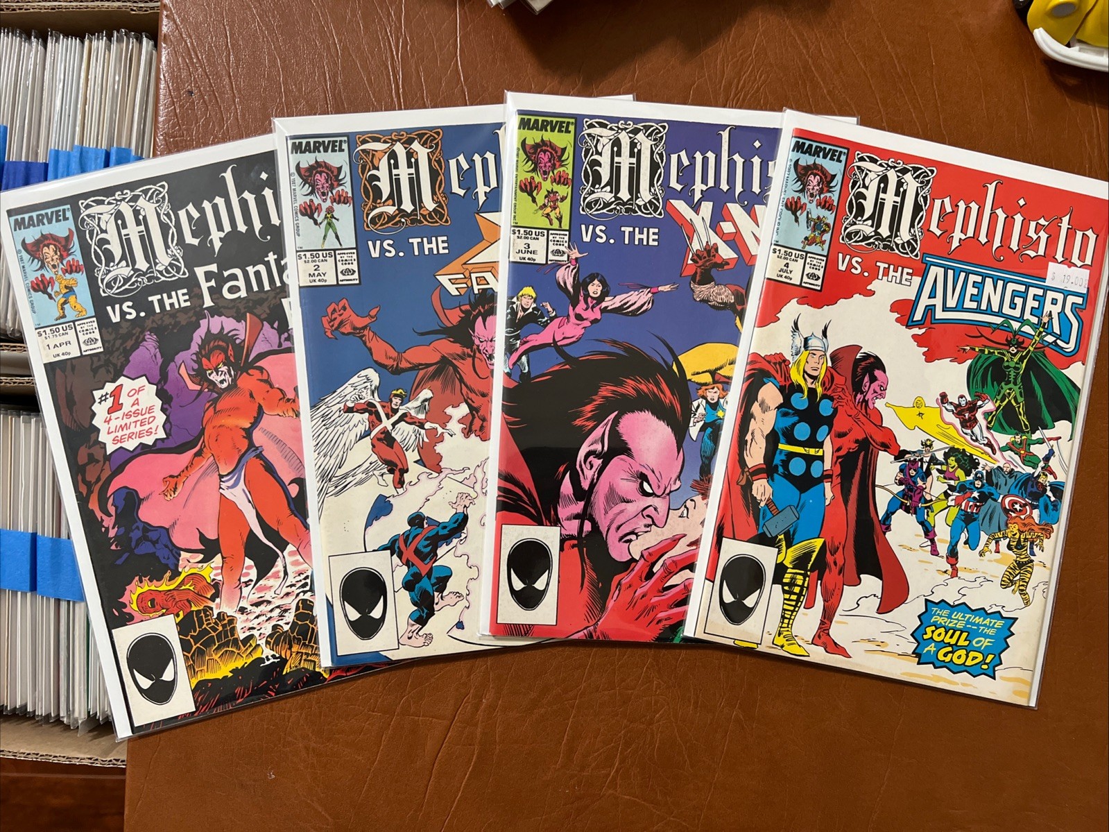 Mephisto vs.... Complete Set of 4: VF to VF/NM Marvel 1987 $8 Ship Mephisto vs.... Complete Set of 4: VF to VF/NM Marvel 1987 $8 Ship