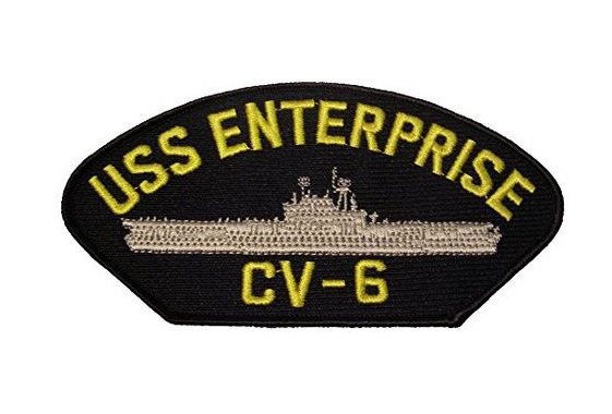 USS ENTERPRISE CV-6 PATCH USN NAVY SHIP BIG E YORKTOWN CLASS AIRCRAFT CARRIER