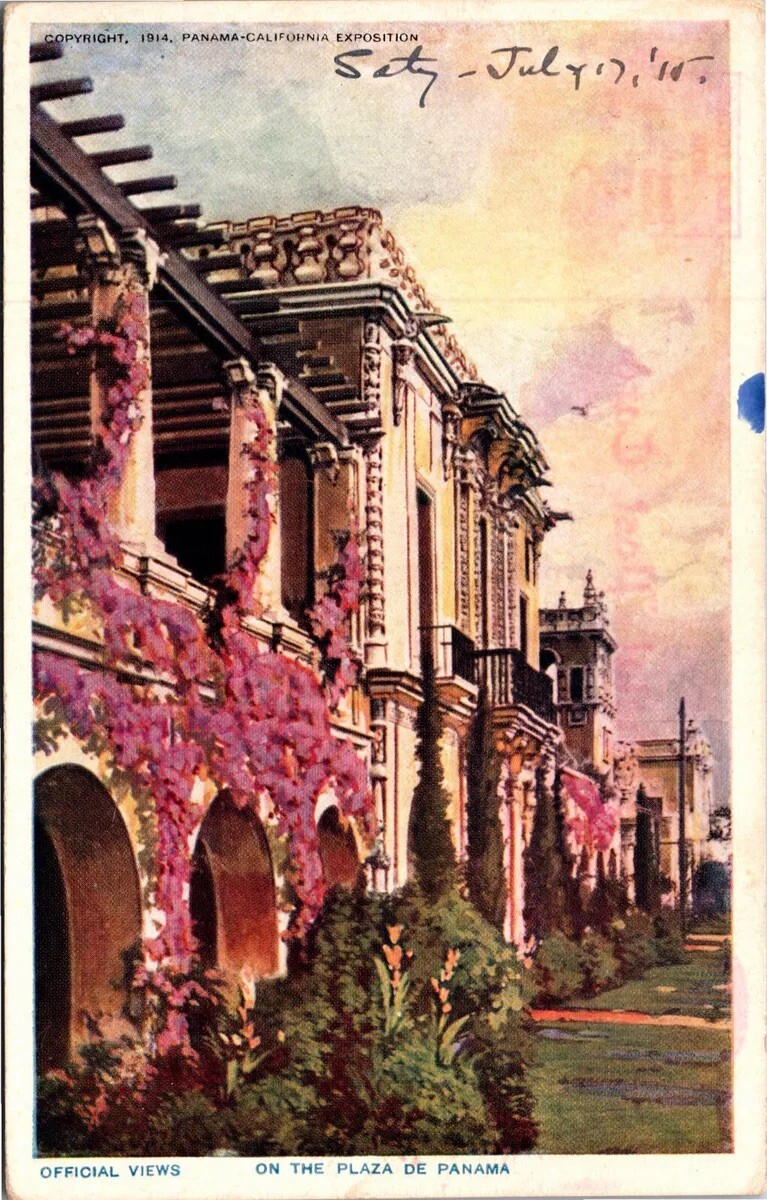 1914 Panama California On The Plaza DE PANAMA California Exposition San Diego CT