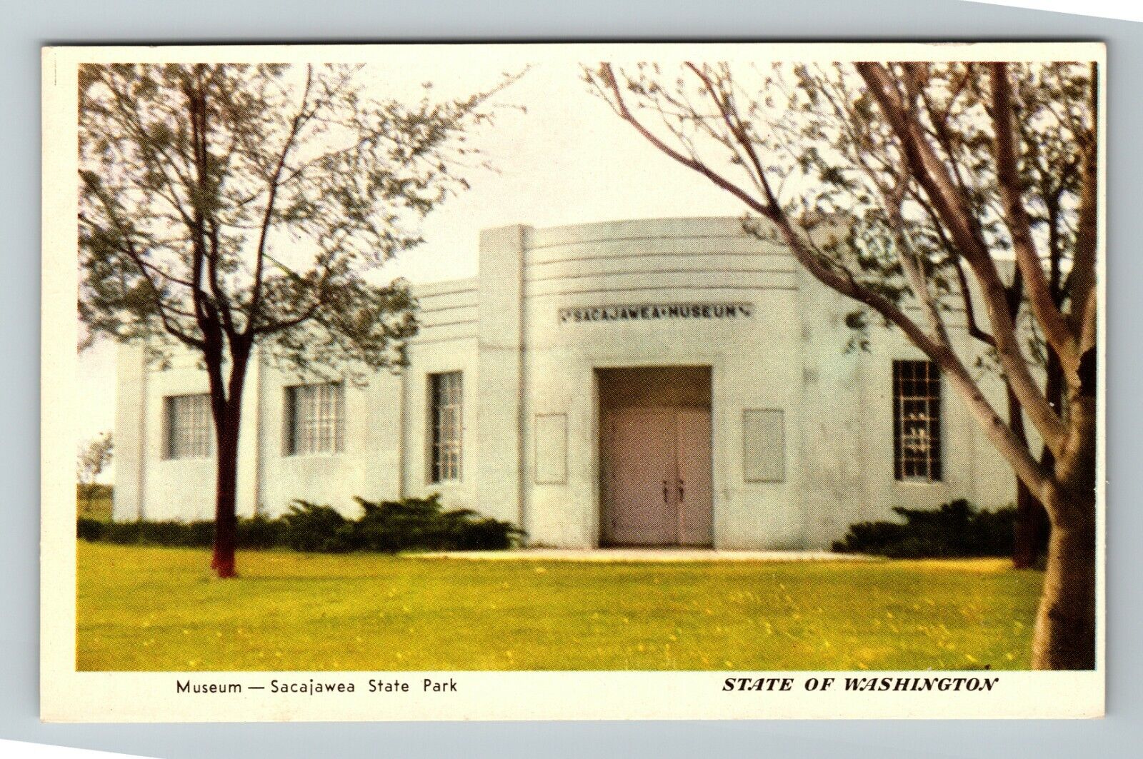 WA-Washington, Museum Sacajawea State Park, Outside, Vintage Postcard