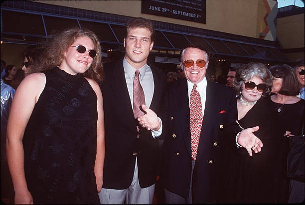 Robert Vaughn & Family Celebrity Movie Star TV Music Film Old Photo