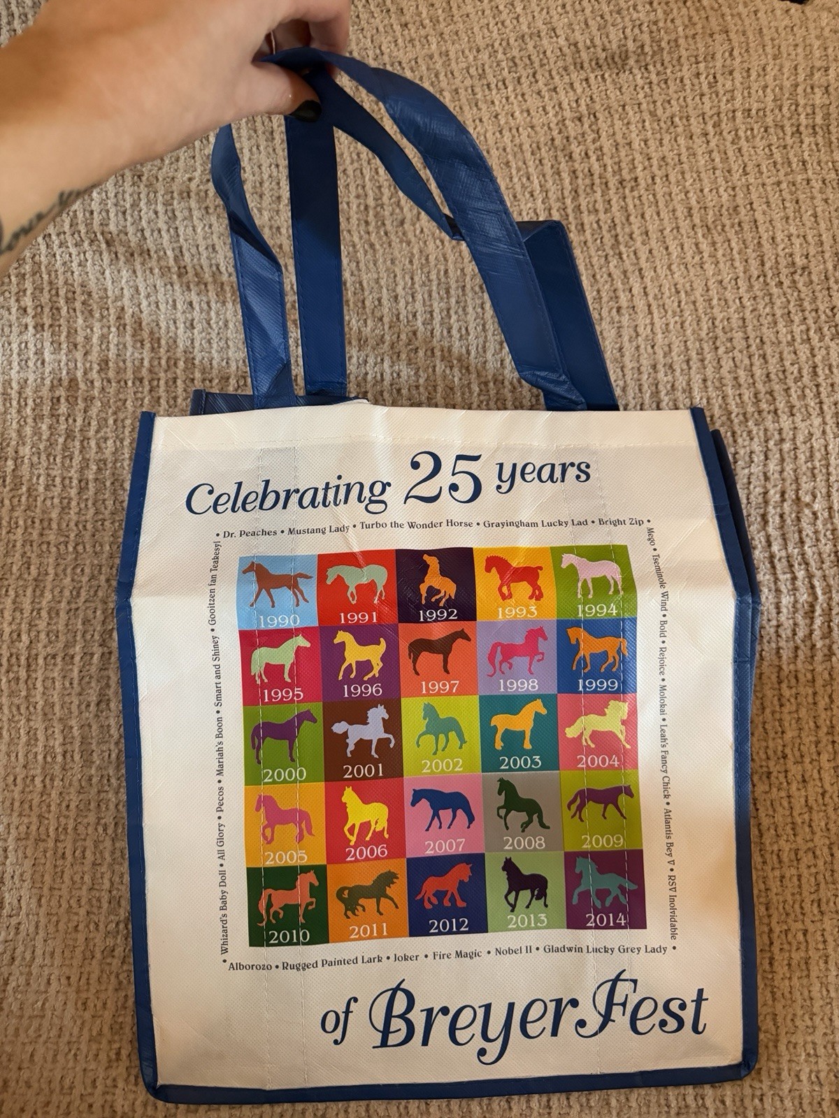 BreyerFest 2014 Silver Jubilee 25 Years Reusable Tote Bag