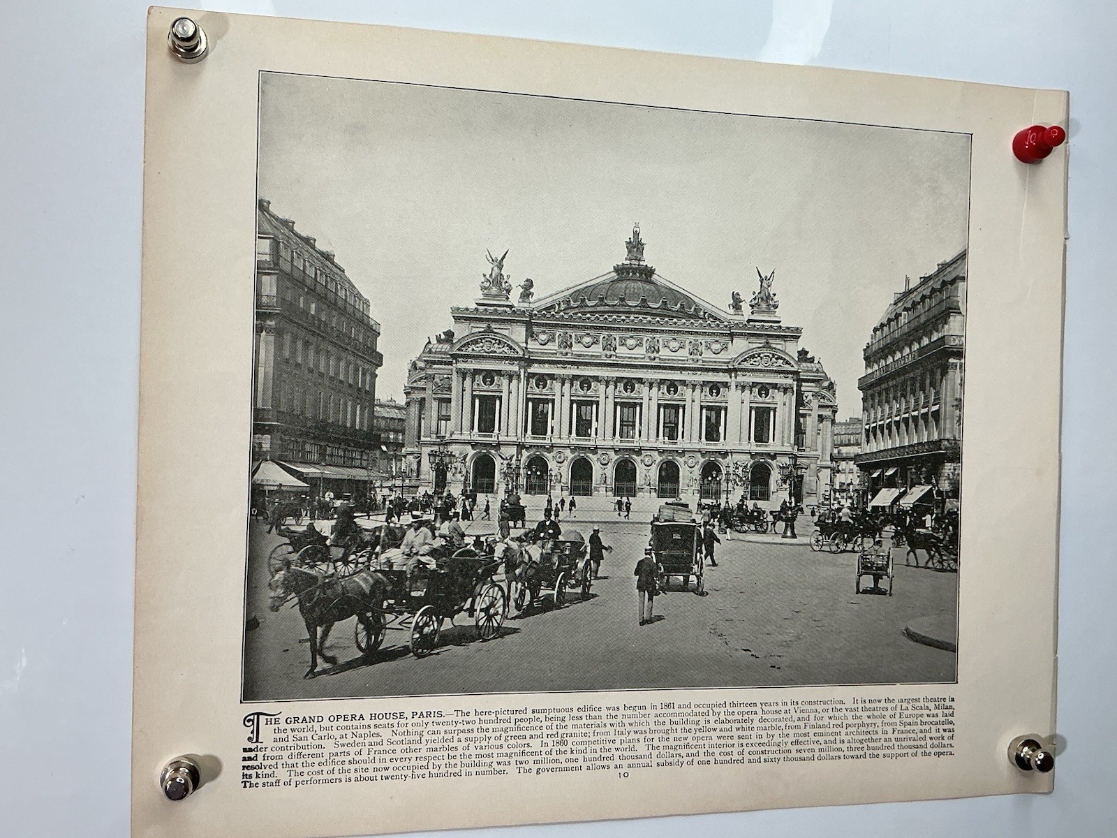 1894 Photogravure – Grand Opera House Paris – Palais Garnier