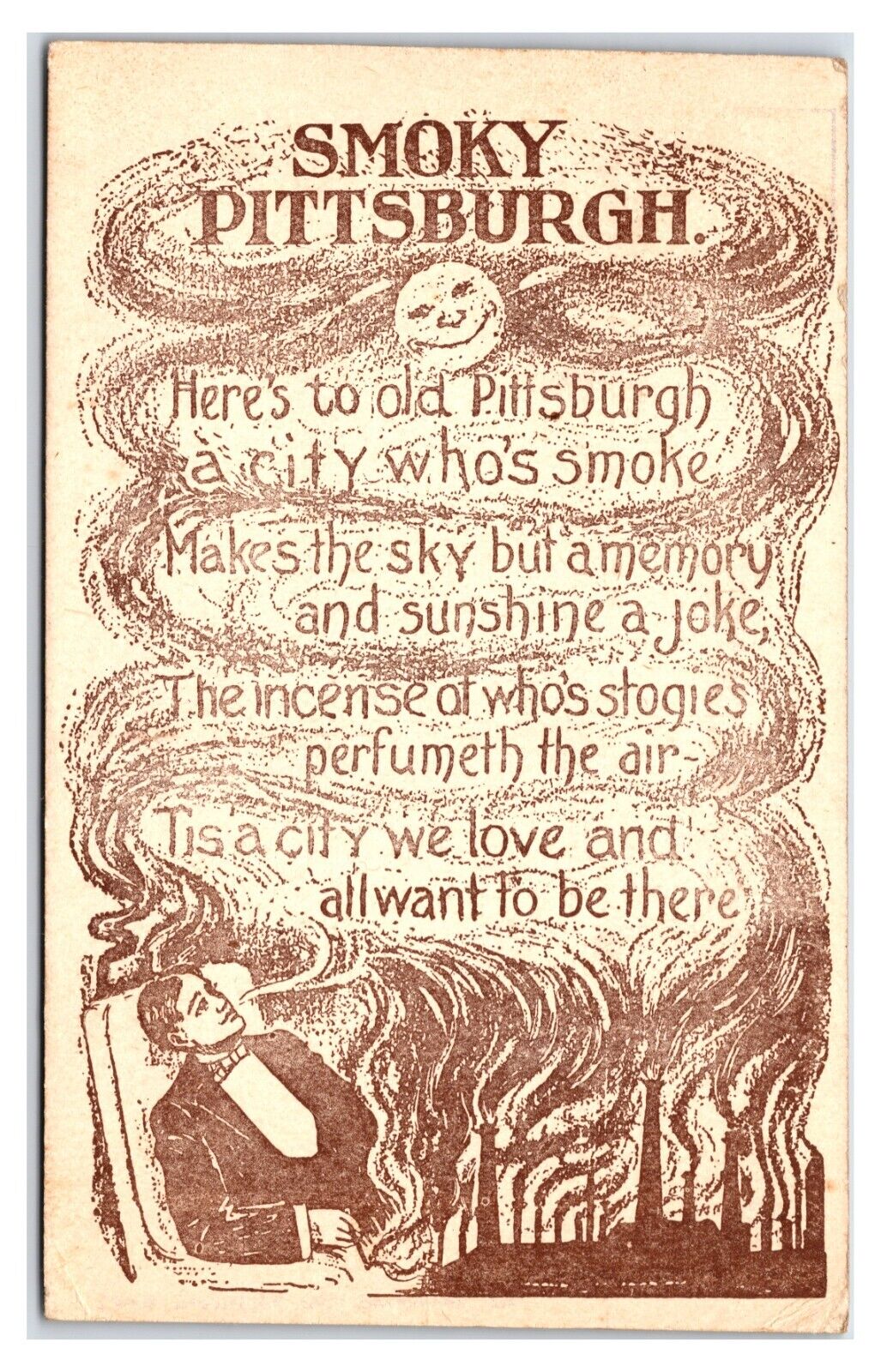1910s - Greetings From Smokey Pittsburgh, Pennsylvania Postcard (Posted 1910)