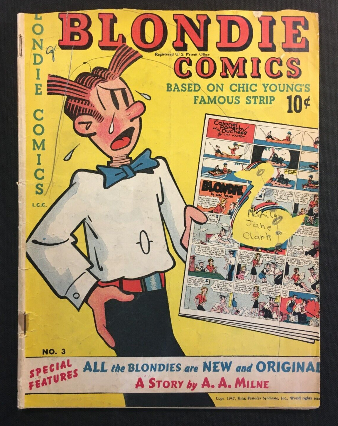 Blondie Comics Issue 3 VINTAGE COMIC 1947 King Comics Chic Young Dagwood Archie