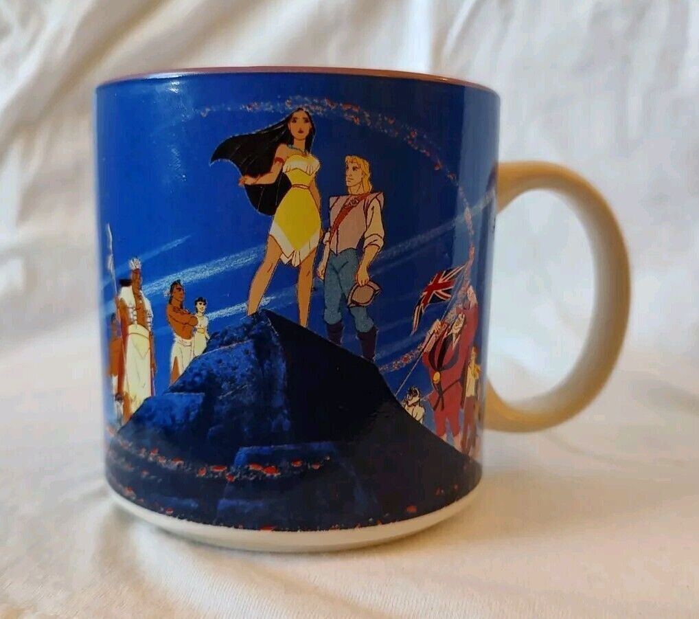 90\'s Vintage Disney Pocahontas Characters World Filled with Voices Coffee Mug