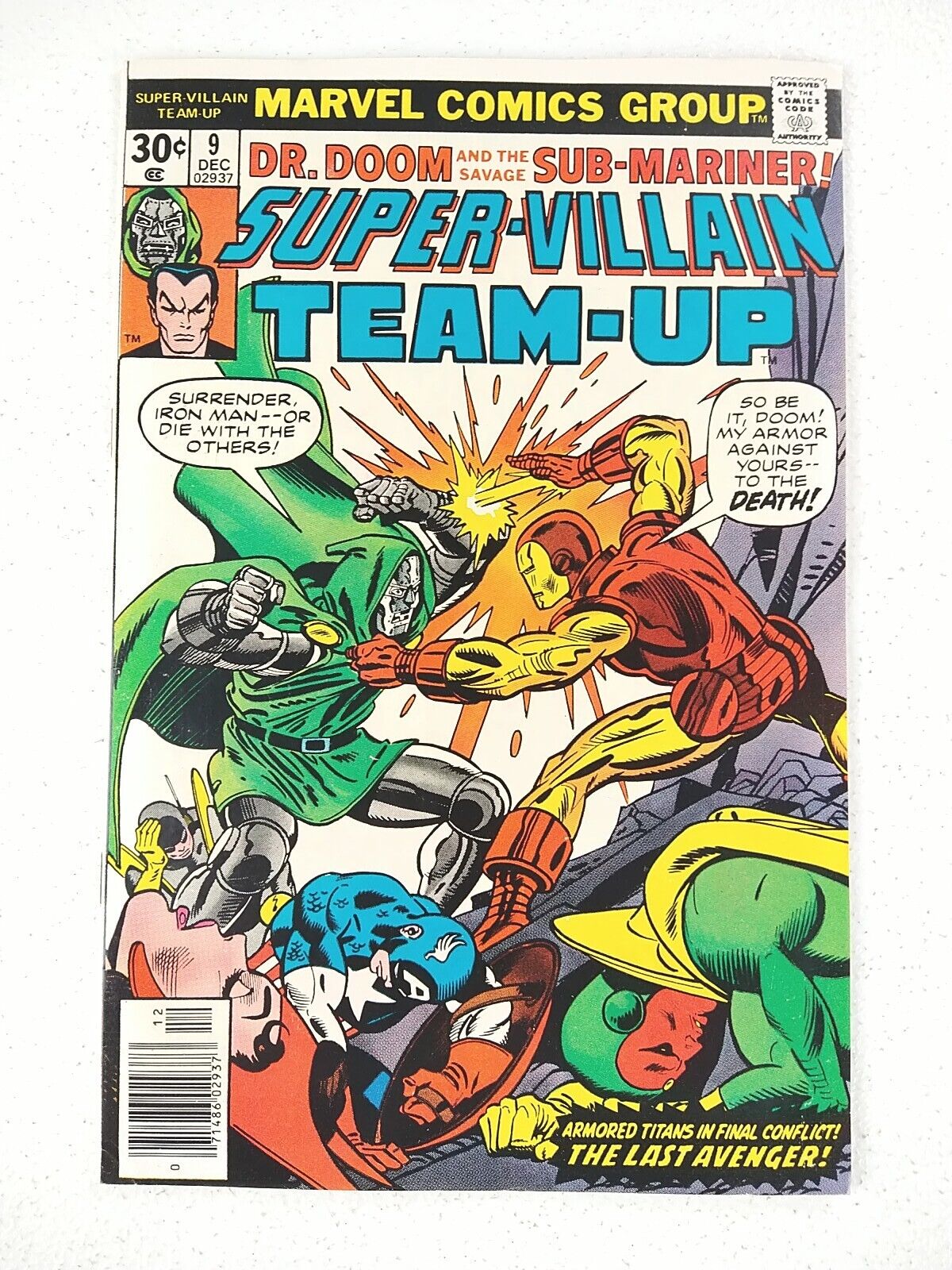 Super-Villain Team-Up #9 Doctor Doom Sub-Mariner vs Avengers 1976 Marvel Comics