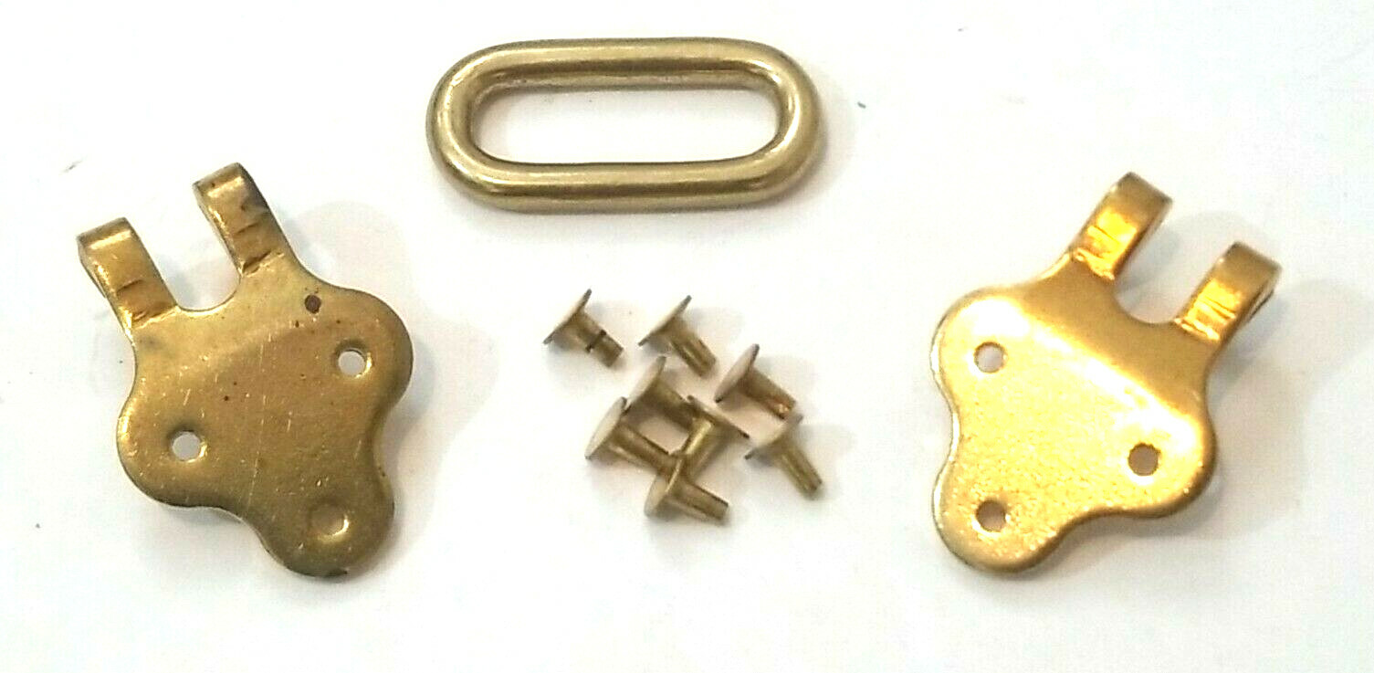 Sling Repair Replacement Parts Kit Brass Plated Hooks For 1907 Leather Slings Sling Repair Replacement Parts Kit Brass Plated Hooks For 1907 Leather Slings