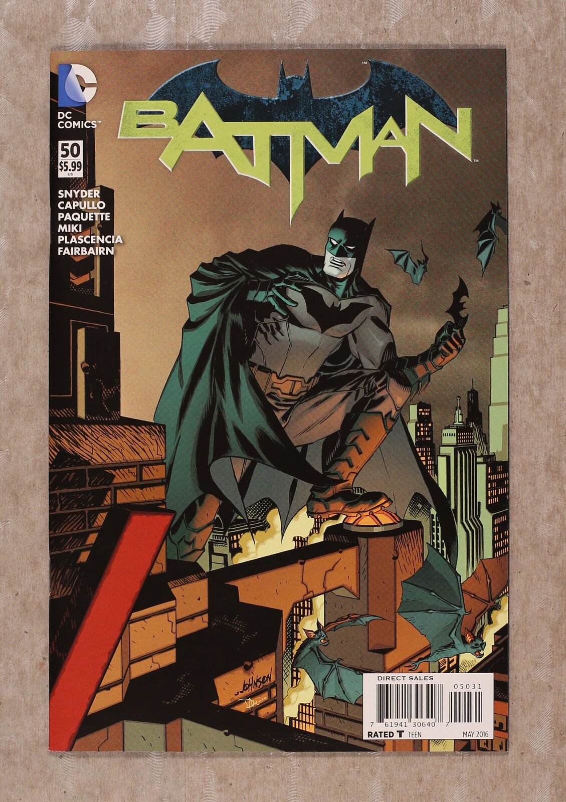 Batman #50D Johnson 1:100 Variant VF+ 8.5 2016