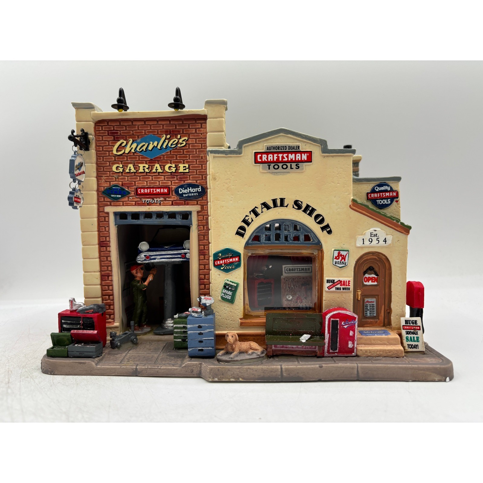 Lemax Village Coll 2011 Charlies Garage Craftsman Tools 15287 Lighted Village Lemax Village Coll 2011 Charlies Garage Craftsman Tools 15287 Lighted Village