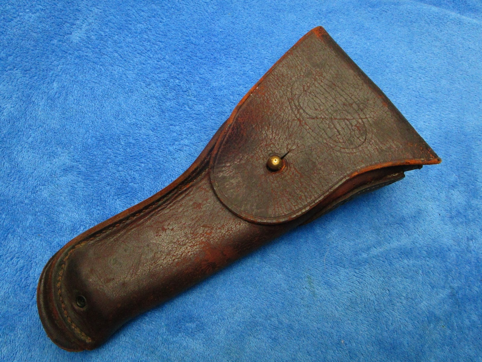 ORIGINAL VINTAGE WW2 US MILITARY COLT 1911 PISTOL HOLSTER MAKER WALSH 44