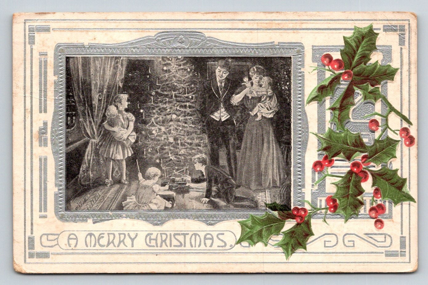 1907 Christmas Xmas Greetings Postcard 1907 Christmas Xmas Greetings Postcard
