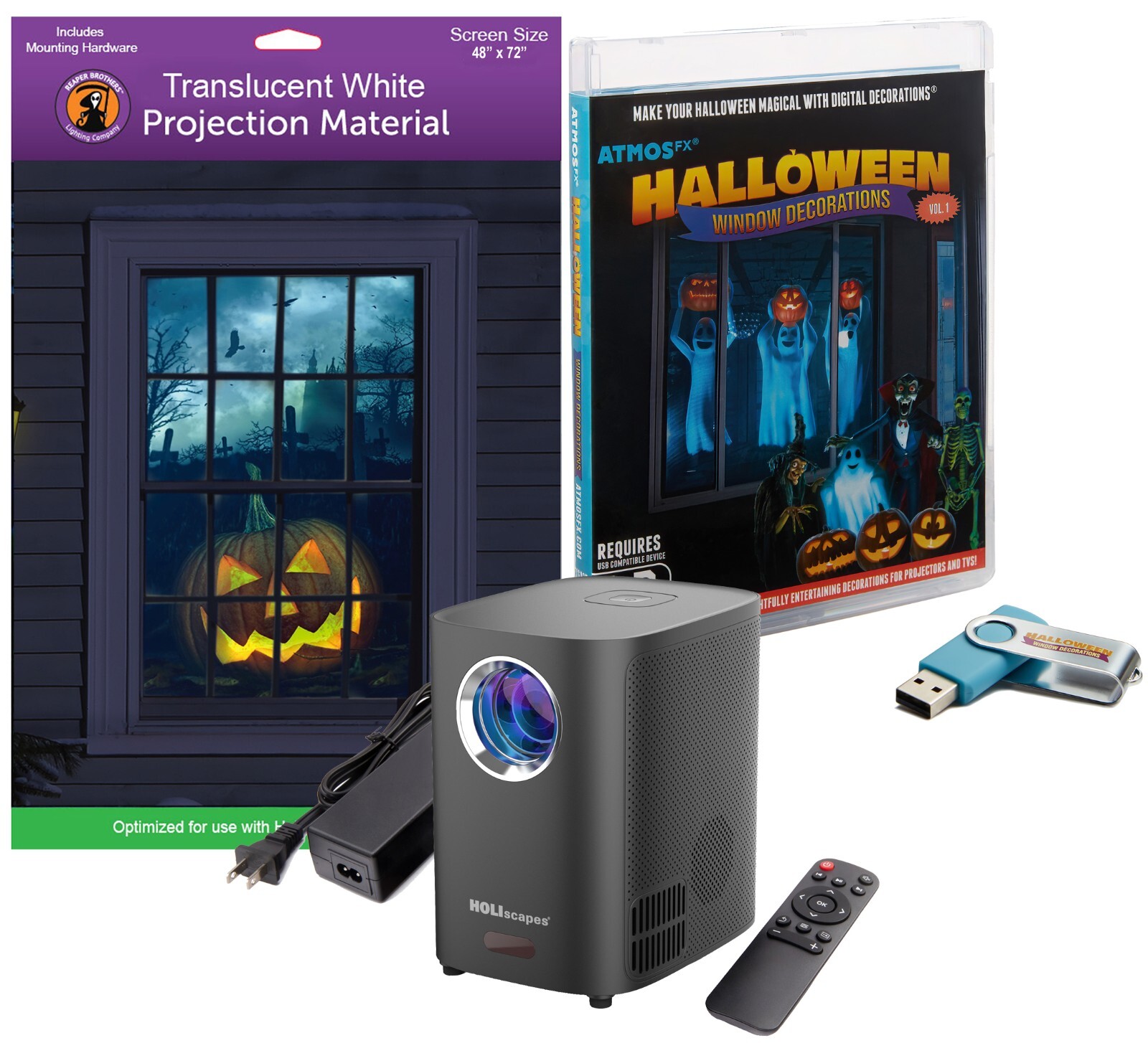 AtmosFX Digital Decoration Kits - Videos, Screen & Projector included