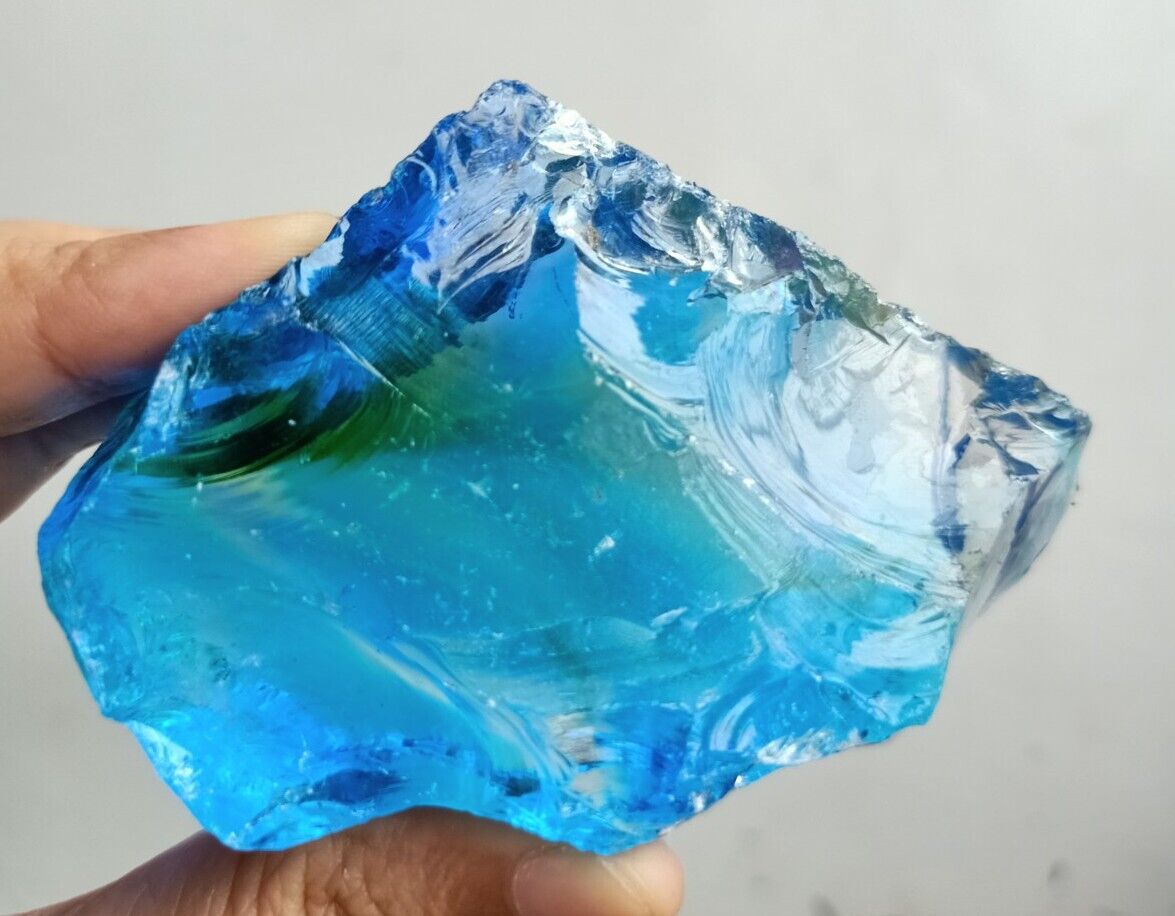 216 Grams Rare Soft Blue and Green  Monatomic Bicolor Andara Crystal Raw