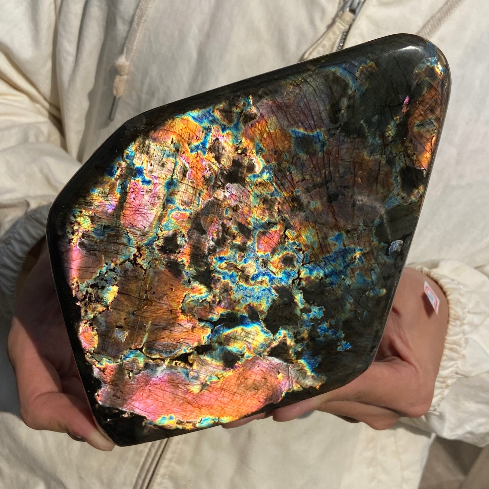 5.9LB Natural Labradorite Crystal Quartz Rough Mineral Specimen Healing