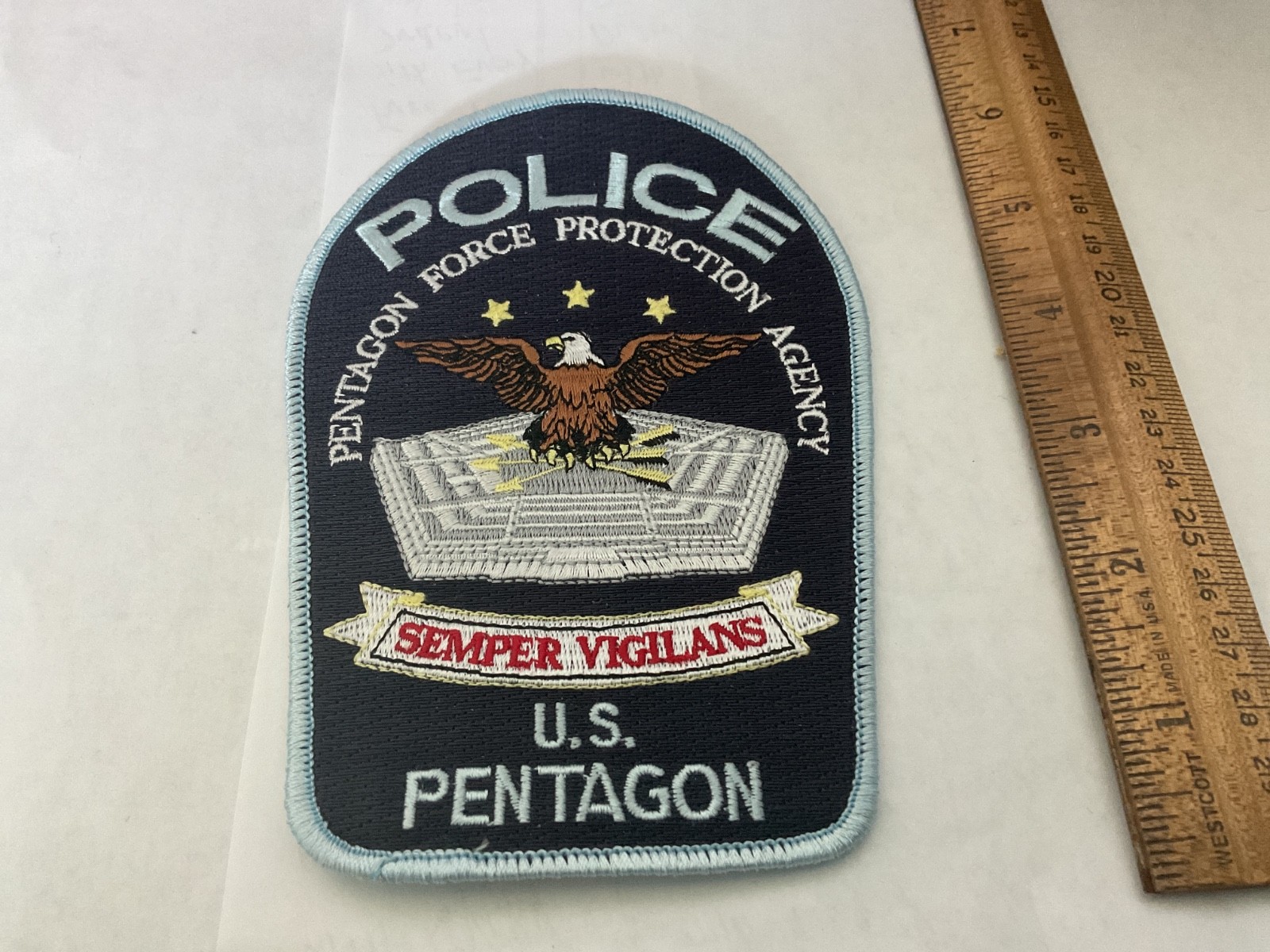 U.S. Pentagon Washington DC. New Full Size Patch 100% Embroidered, 6 inch height U.S. Pentagon Washington DC. New Full Size Patch 100% Embroidered, 6 inch height