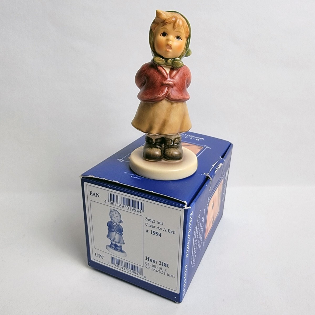 Vintage 2002 Hummel Goebel Germany Porcelain Figurine 2181 Clear As A Bell