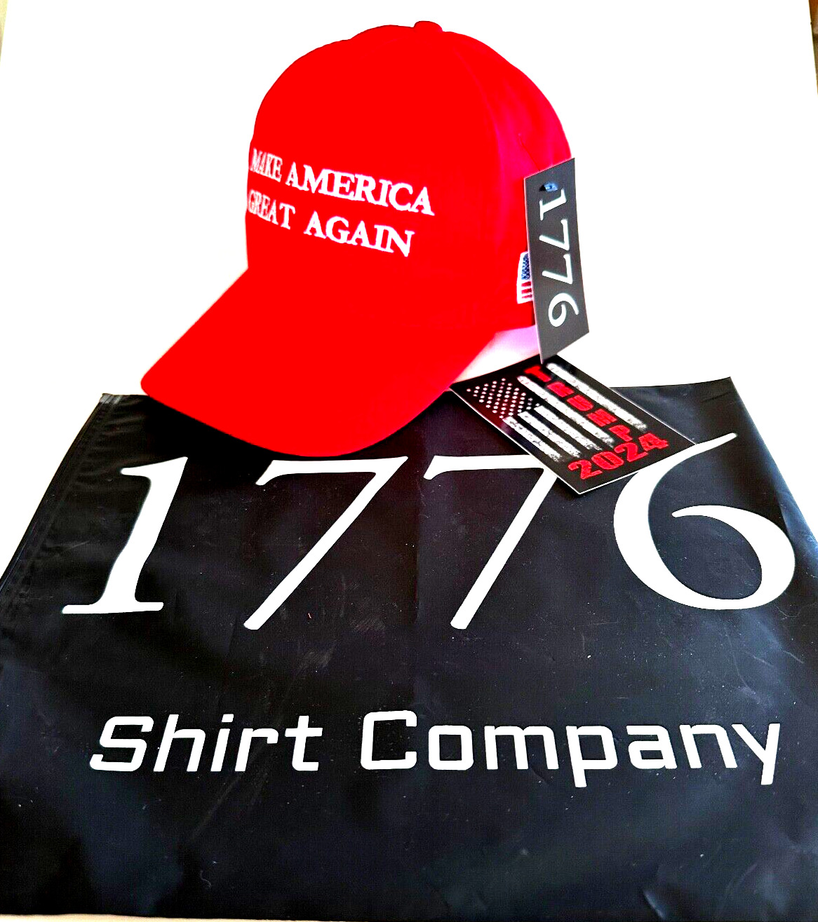 Trump 2024..MAGA...Hat ..Official ..1776 Shirt Company w/ zippered Store Hat Bag