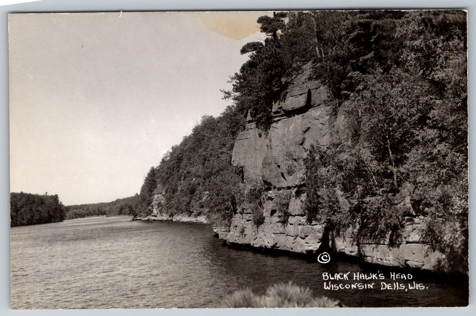 RPPC Black Hawk\'s Head Wisconsin Dells Postcard