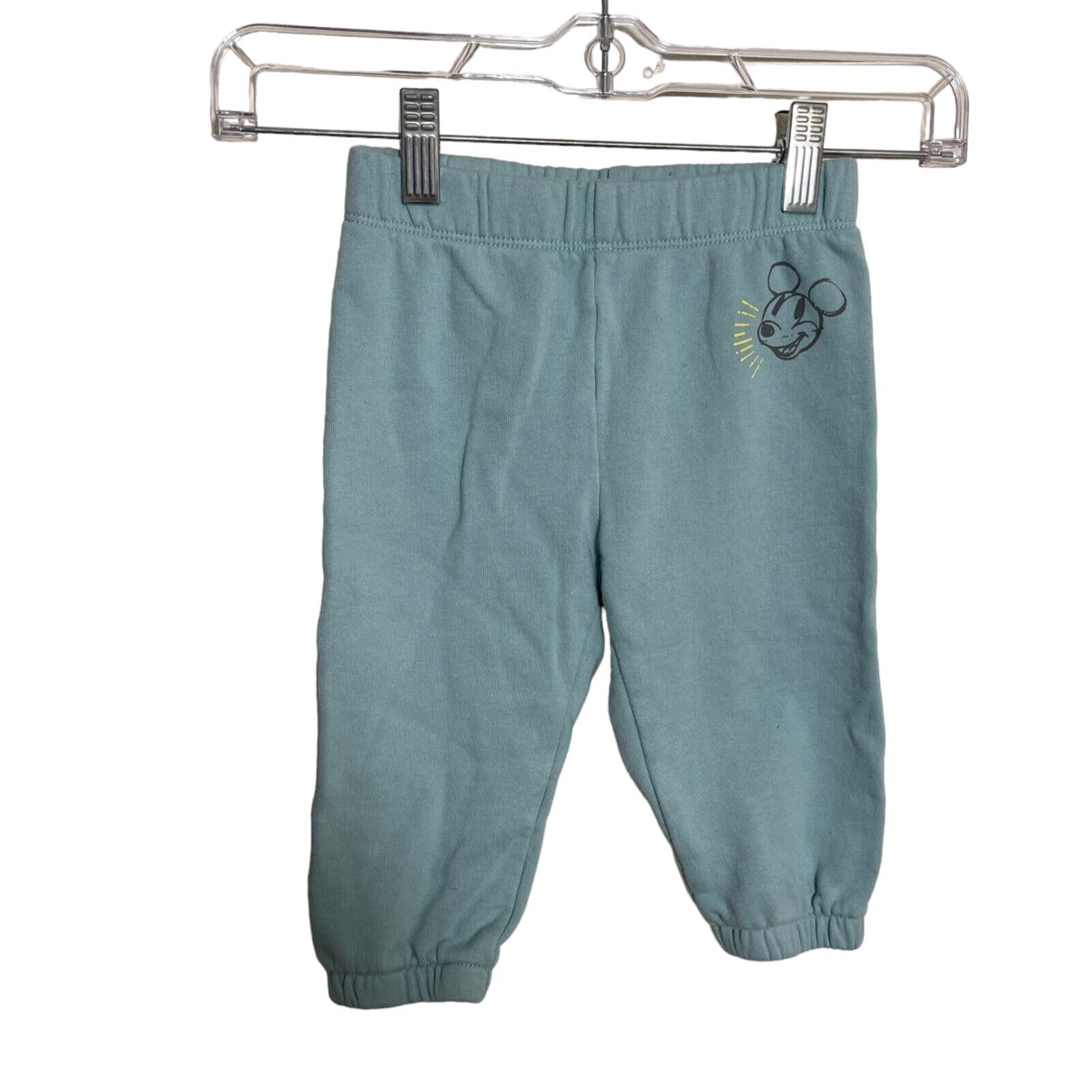 Disney Baby Mickey Mouse Pants 12-18M Green Sweatpants