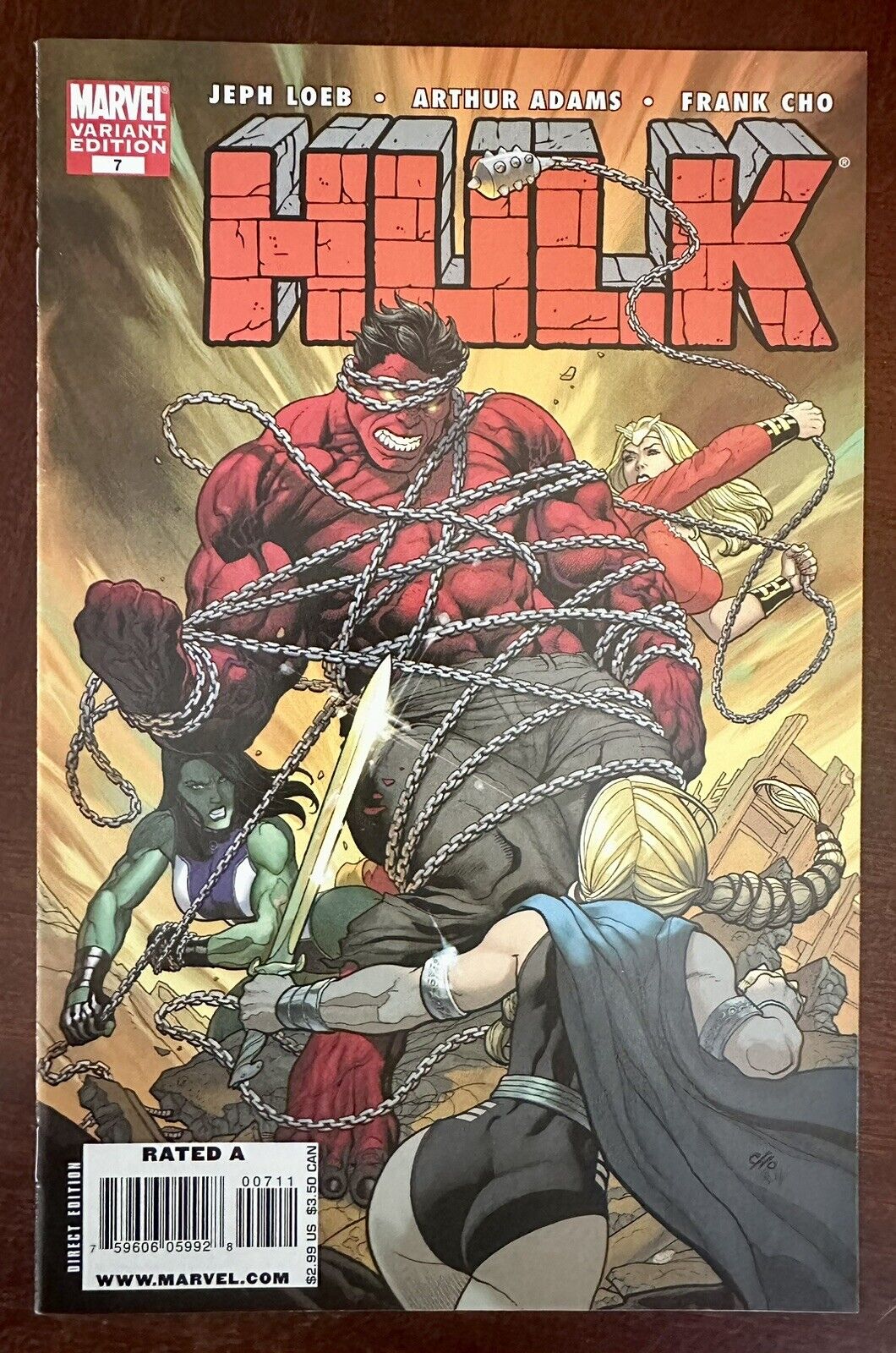 Hulk / Red Hulk #7 (2008) Variant - Loeb ~ Adams ~ Cho