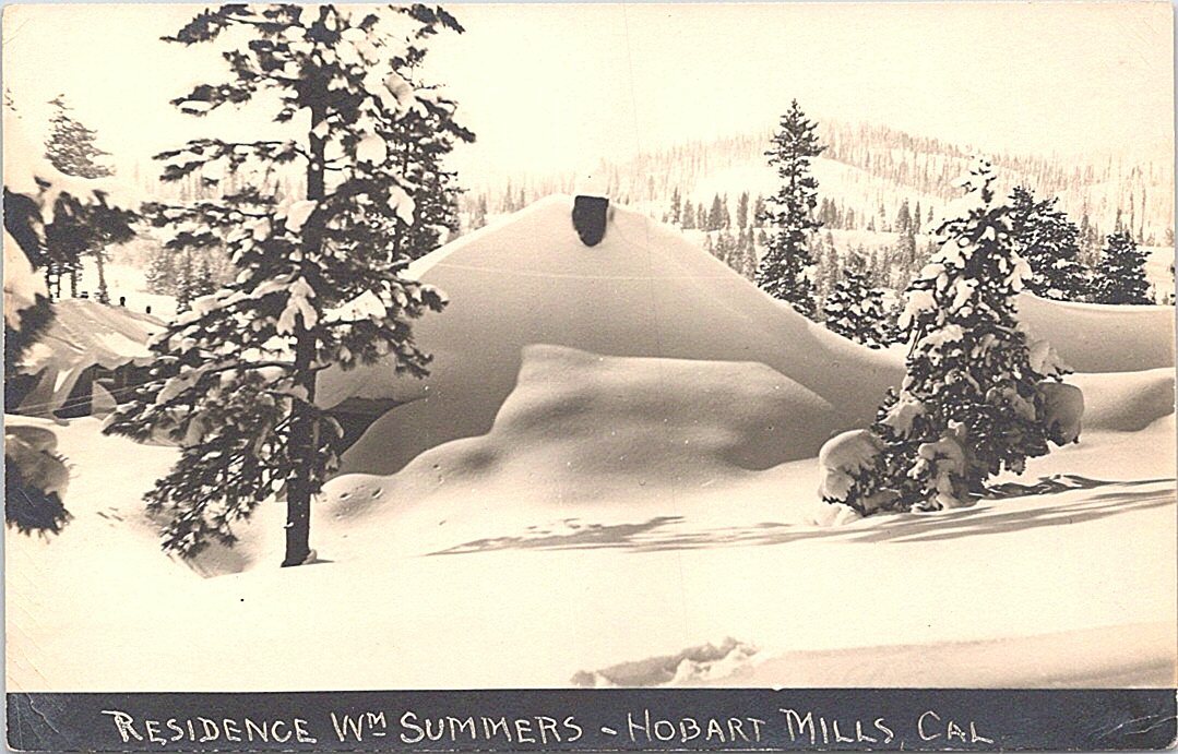 RPPC Hobart Mills California William Summers Residence 1920s Nevada County