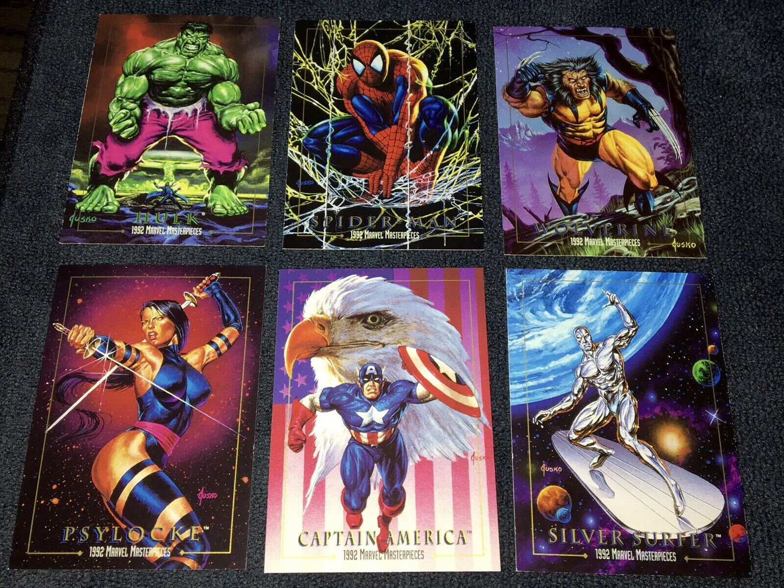 1992 & 93 Marvel Masterpieces Trading cards Sets With Chase Cards And Promos