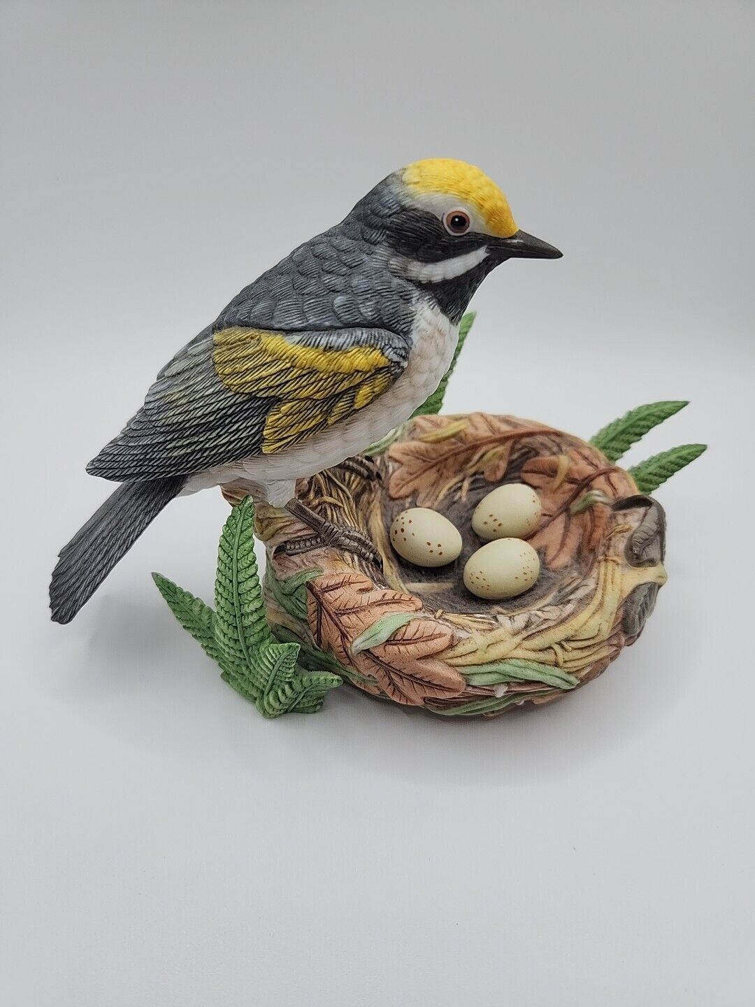 Vintage Lenox Garden Birds GOLDEN WINGED WARBLER Porcelain Figurine 2002 CIB