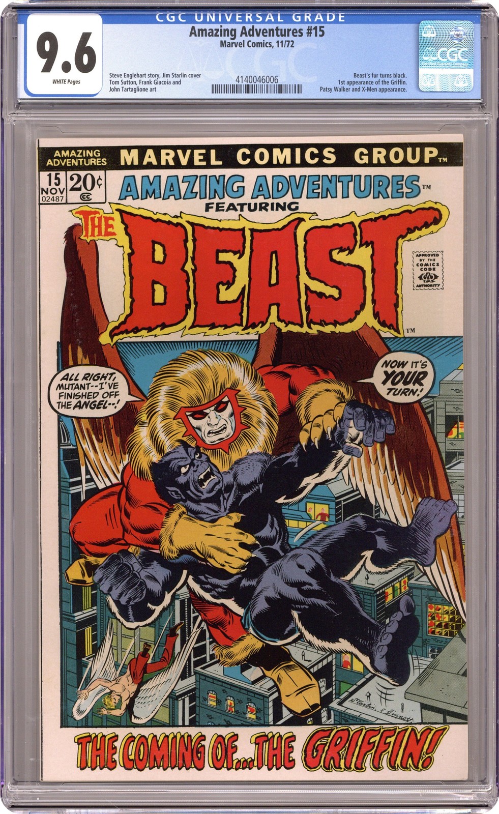 Amazing Adventures #15 CGC 9.6 1972 4140046006