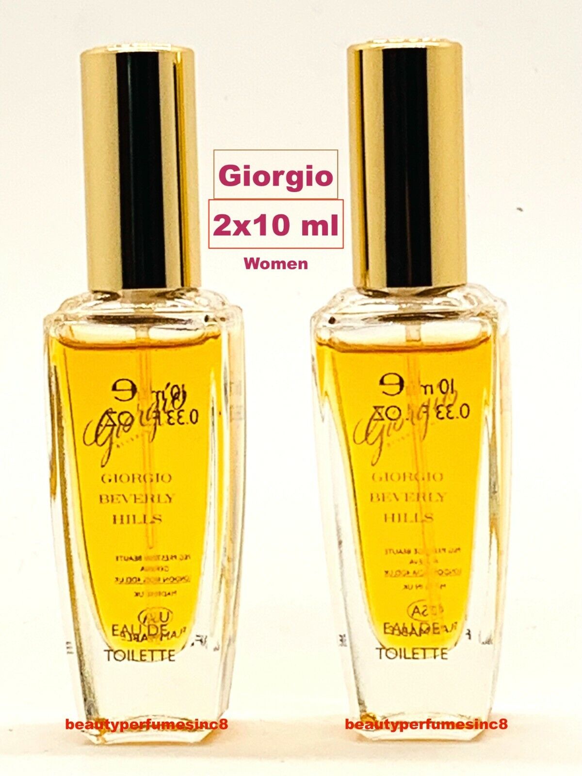 Giorgio Beverly Hills For Women EDT Perfume Spray 0.33oz Without box (2 PCs)
