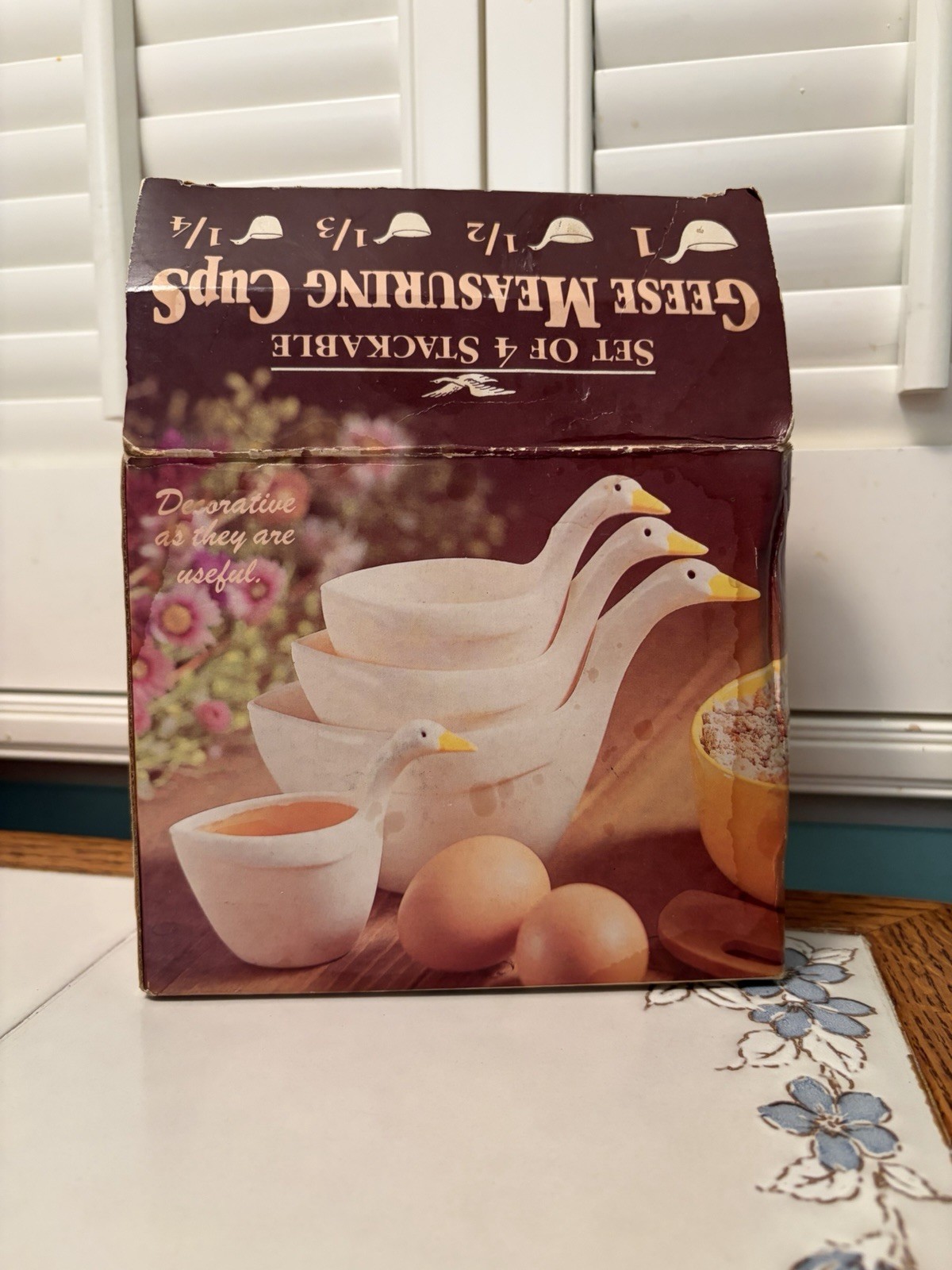 VTG Melamine Geese Goose Nesting Stacking Measuring Cup Set of 4 Grandmacore