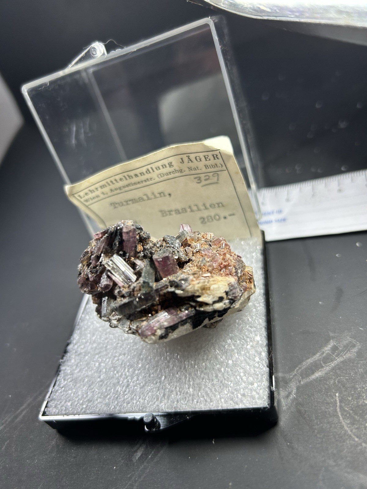 Rare Brazilian Tourmaline Cluster W/ Historic Provenance