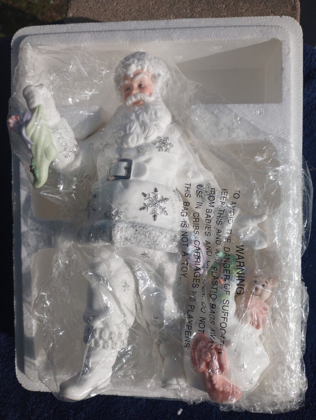 Santa Clause 2002 Lennox Platinum With Best And Green Stocking Right Hand Rare 