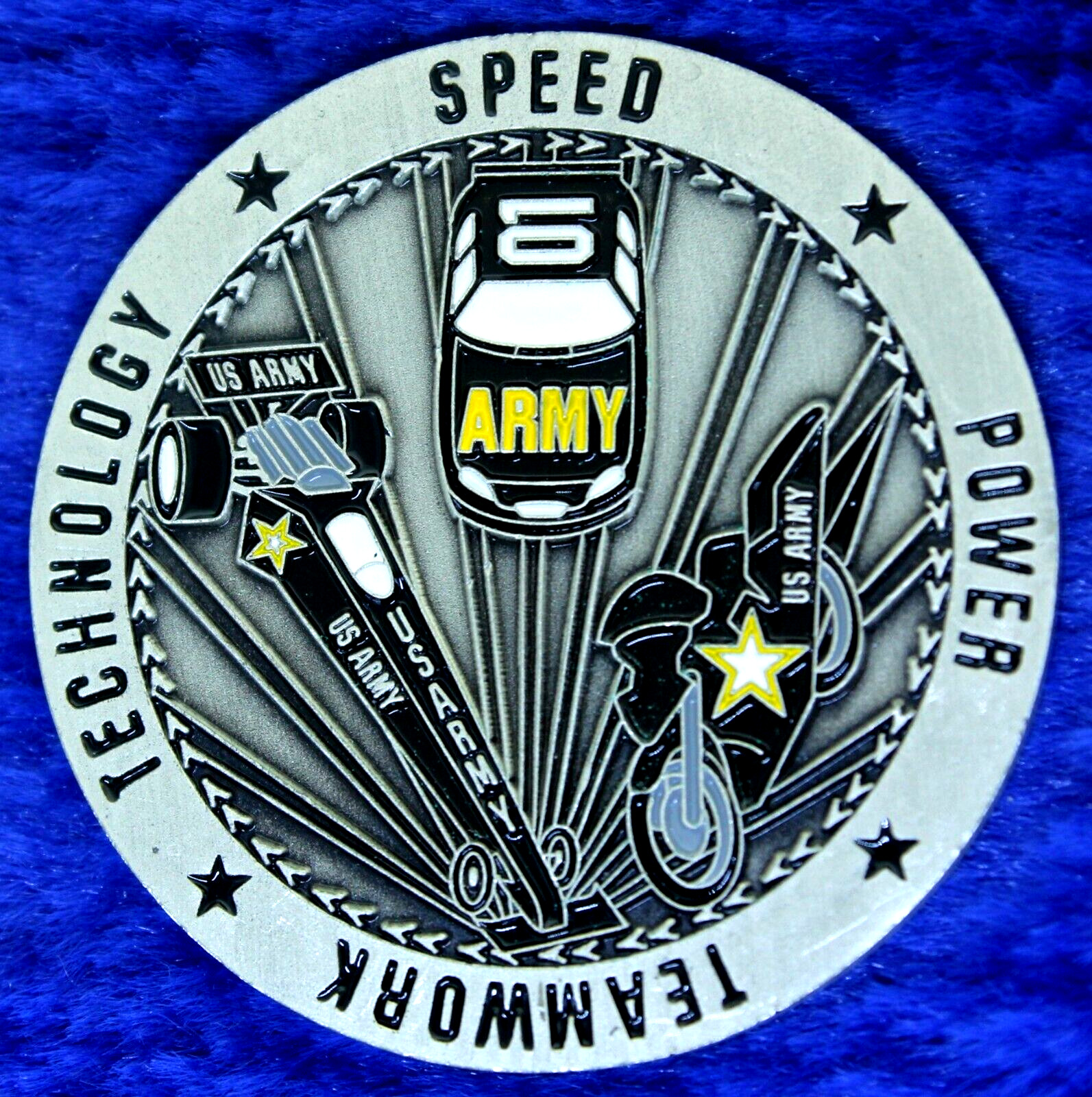 US Army Motorsports 2004 NASCAR Motorcycle Racing NHRA Top Challenge Coin PT-3