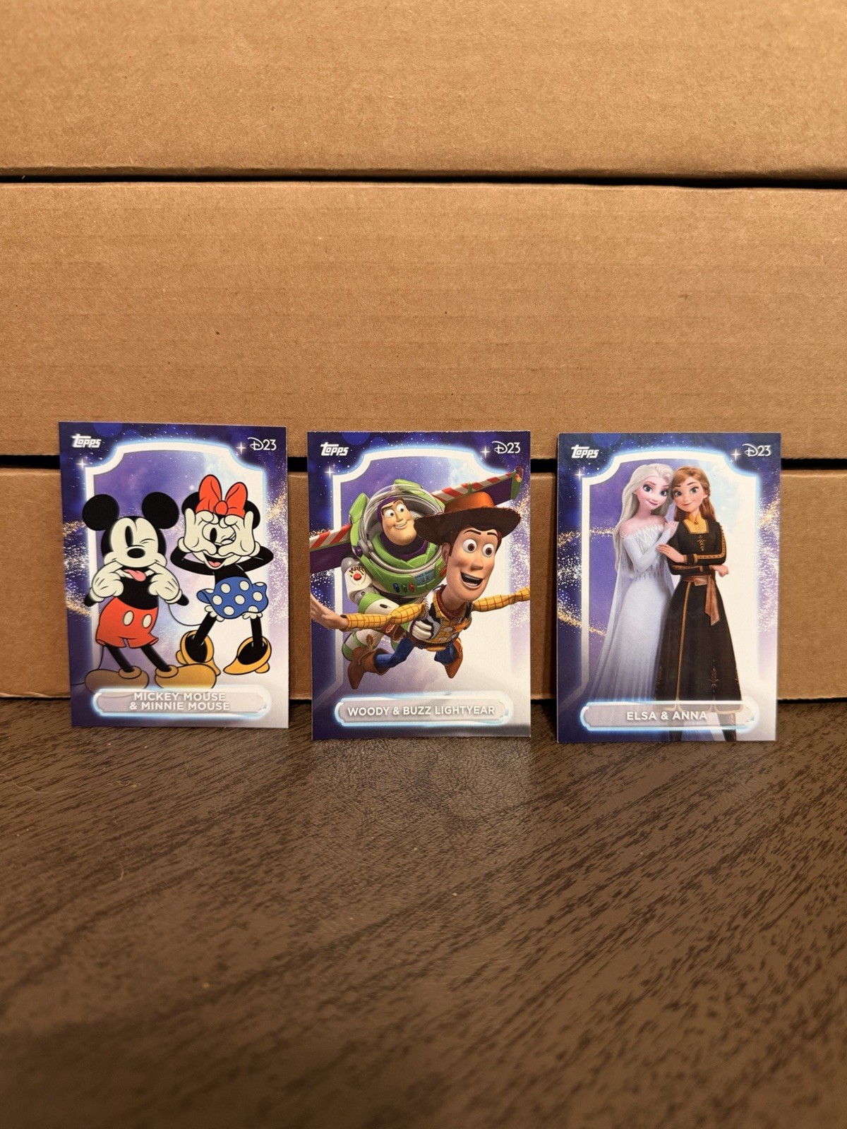 TOPPS Disney D23 (2026) Expo Exclusive Three Card Set: Toy Story, Elsa, Mickey