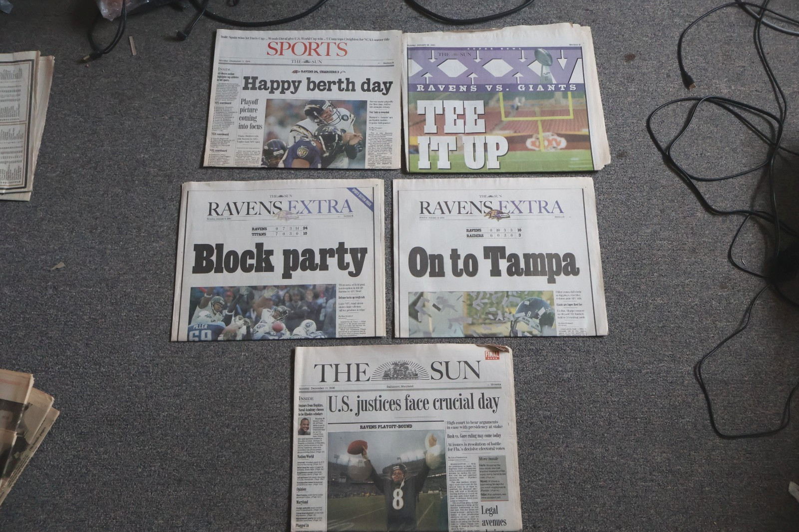Lot Of 5 Baltimore Ravens 2001 Playoff Run Newspapers Sports Sections Lot Of 5 Baltimore Ravens 2001 Playoff Run Newspapers Sports Sections