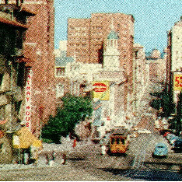 c.1940\'s Vintage Postcard Chinatown San Francisco Cable Car Street View-CA75