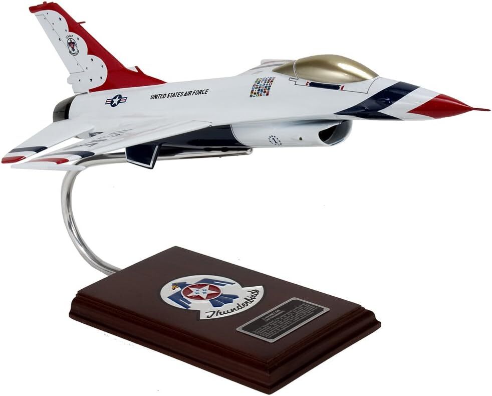 USAF General Dymanics F-16A Falcon Thunderbirds Desk Top 1/32 Model SC Airplane USAF General Dymanics F-16A Falcon Thunderbirds Desk Top 1/32 Model SC Airplane