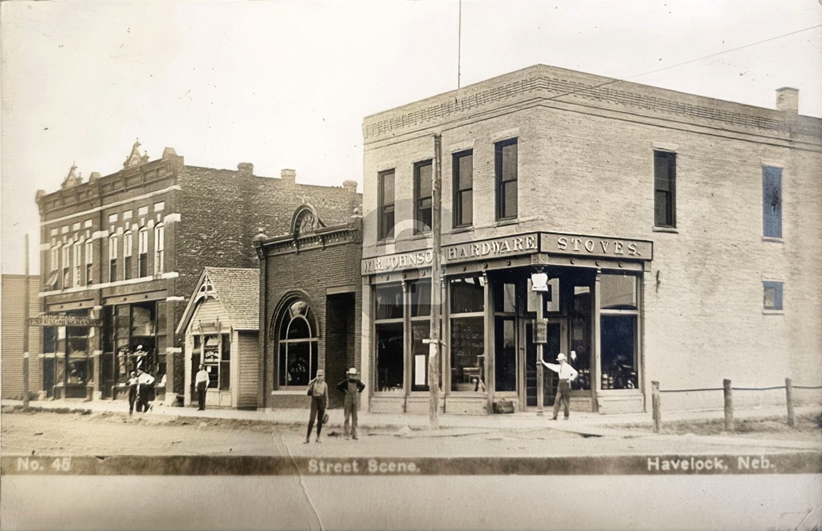 Havelock NE Nebraska North Side of Main St c1910 RPPC Photo Postcard COPY