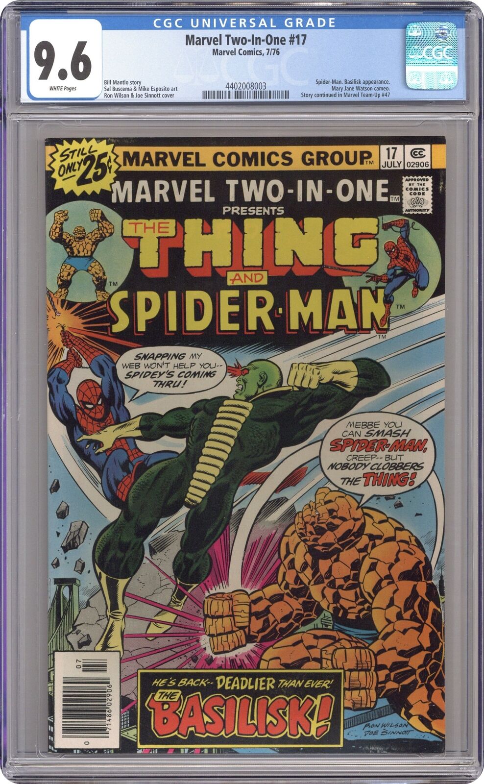 Marvel Two-in-One #17 CGC 9.6 1976 4402008003