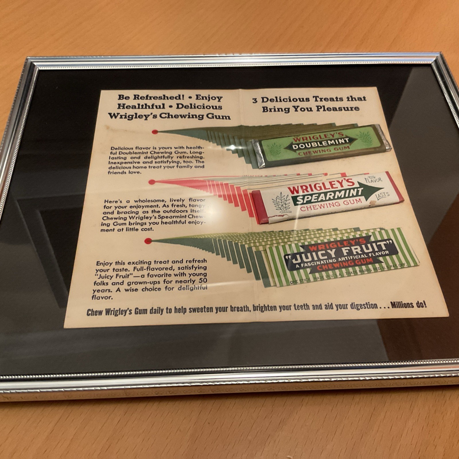 C. 1930's 40's Wrigley's Gum Juicy Fruit samples promo letter perfect cond TL02