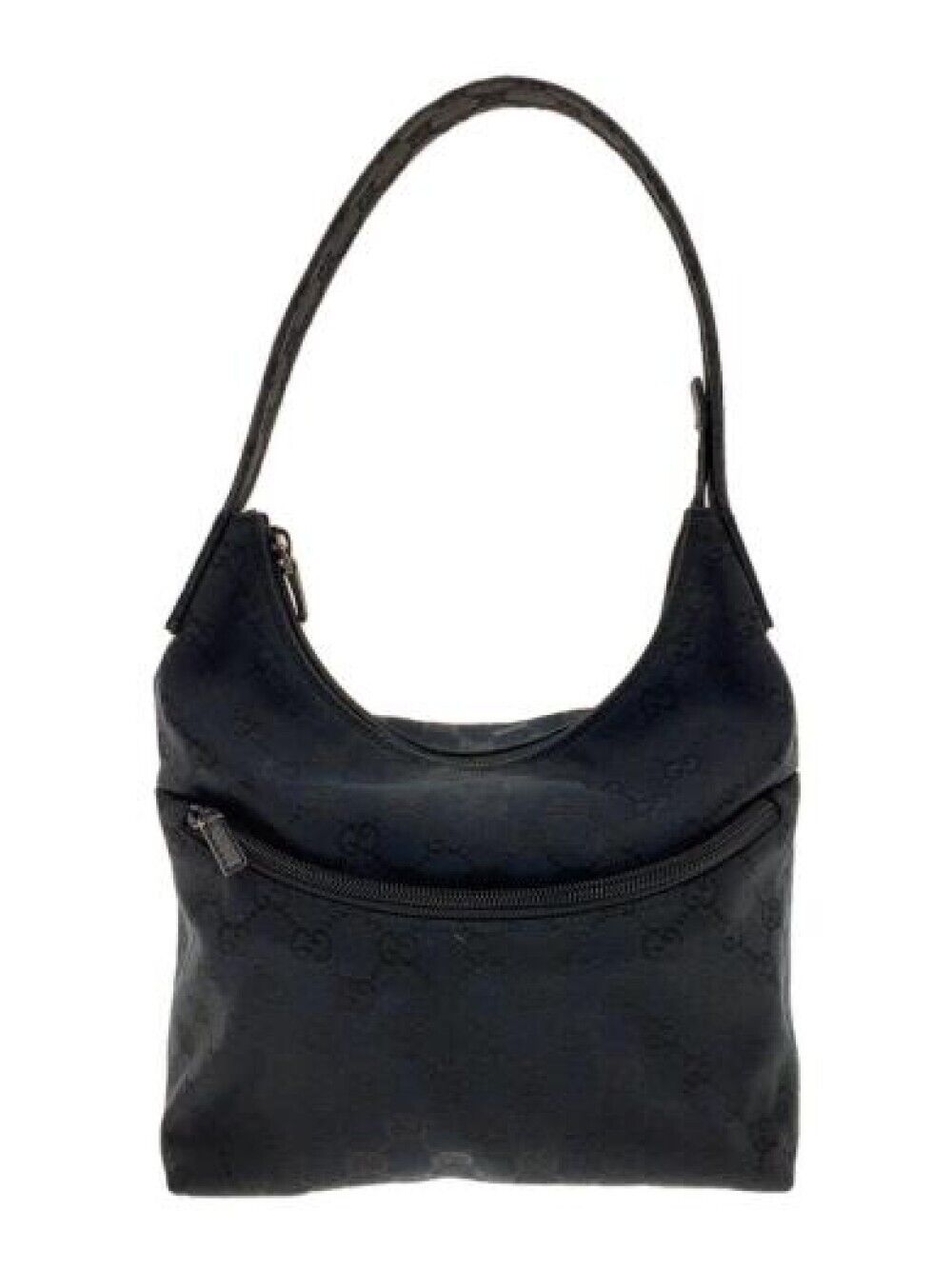 GUCCI GG Authentic Shoulder Bag 001 3386 GG Canvas Handbag Black S0685